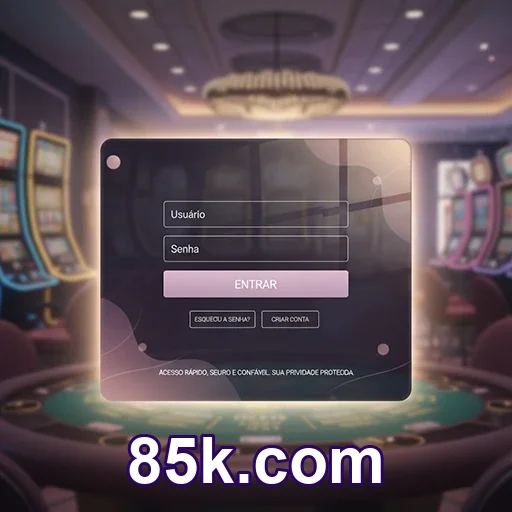 Login seguro no celular em 85k.com