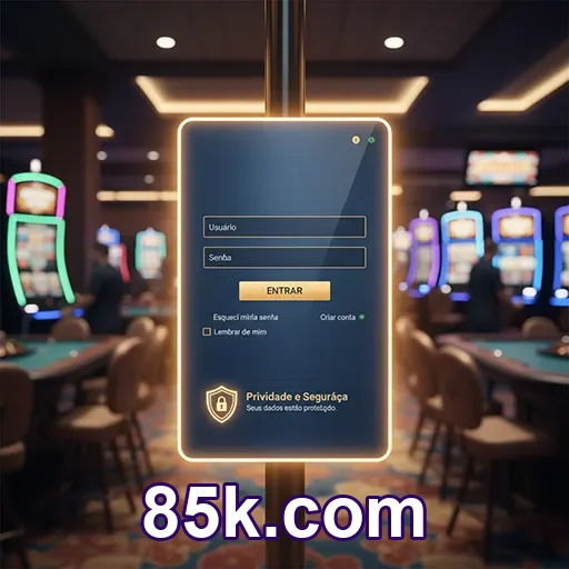 Tela de ajuda com regras e jogo responsável no 85k.com